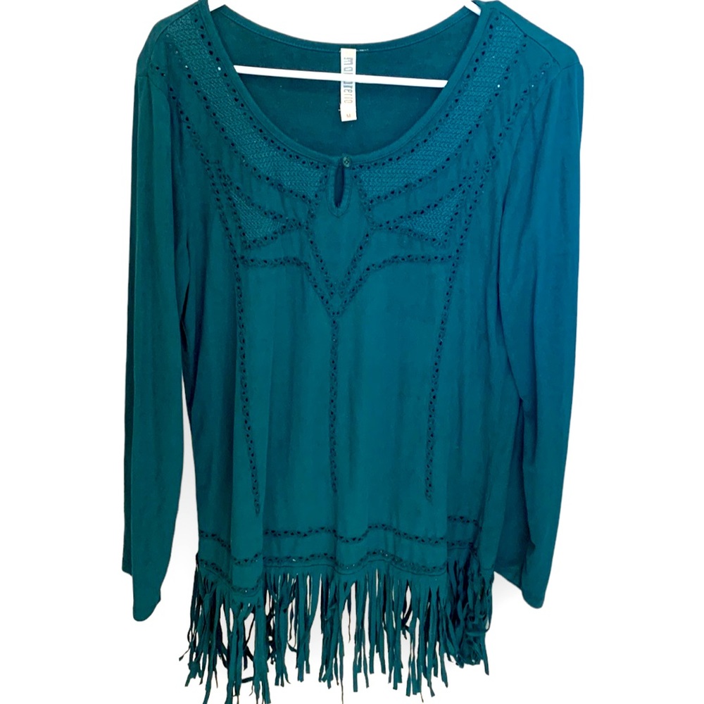 🔥🤩Teal Boho Fringe Tunic🤩🔥